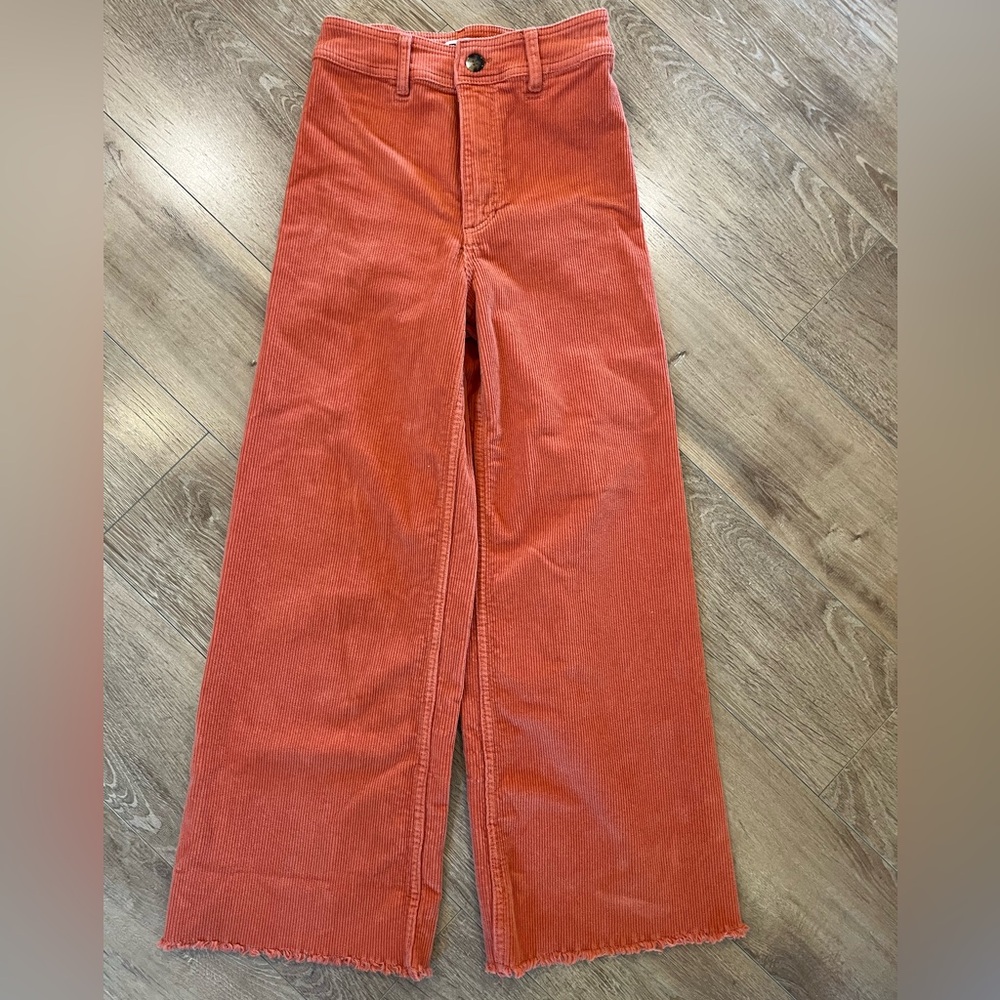 Billabong Orange Wide Leg Corduroy Pants